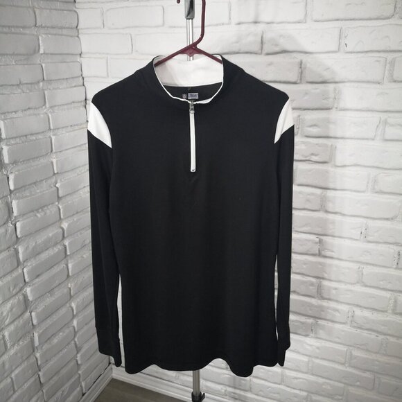 NFL Team Apparel TX3 Cool Ladies Size XL 1/4 Zip Black w/ White Top - Picture 1 of 9